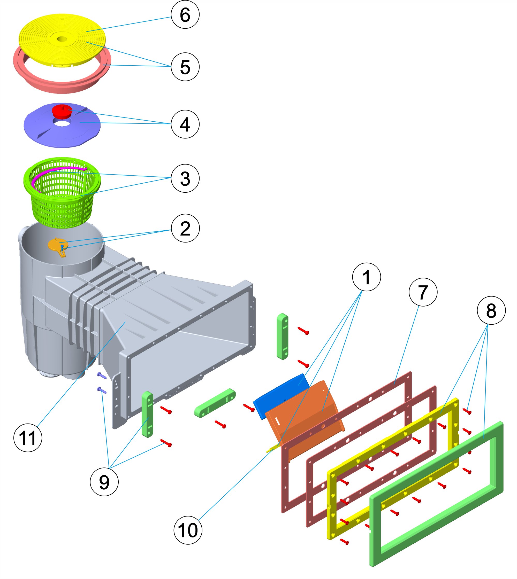 SKIMMER 15L P. PANELES B. ANCHA T. CIRCULAR