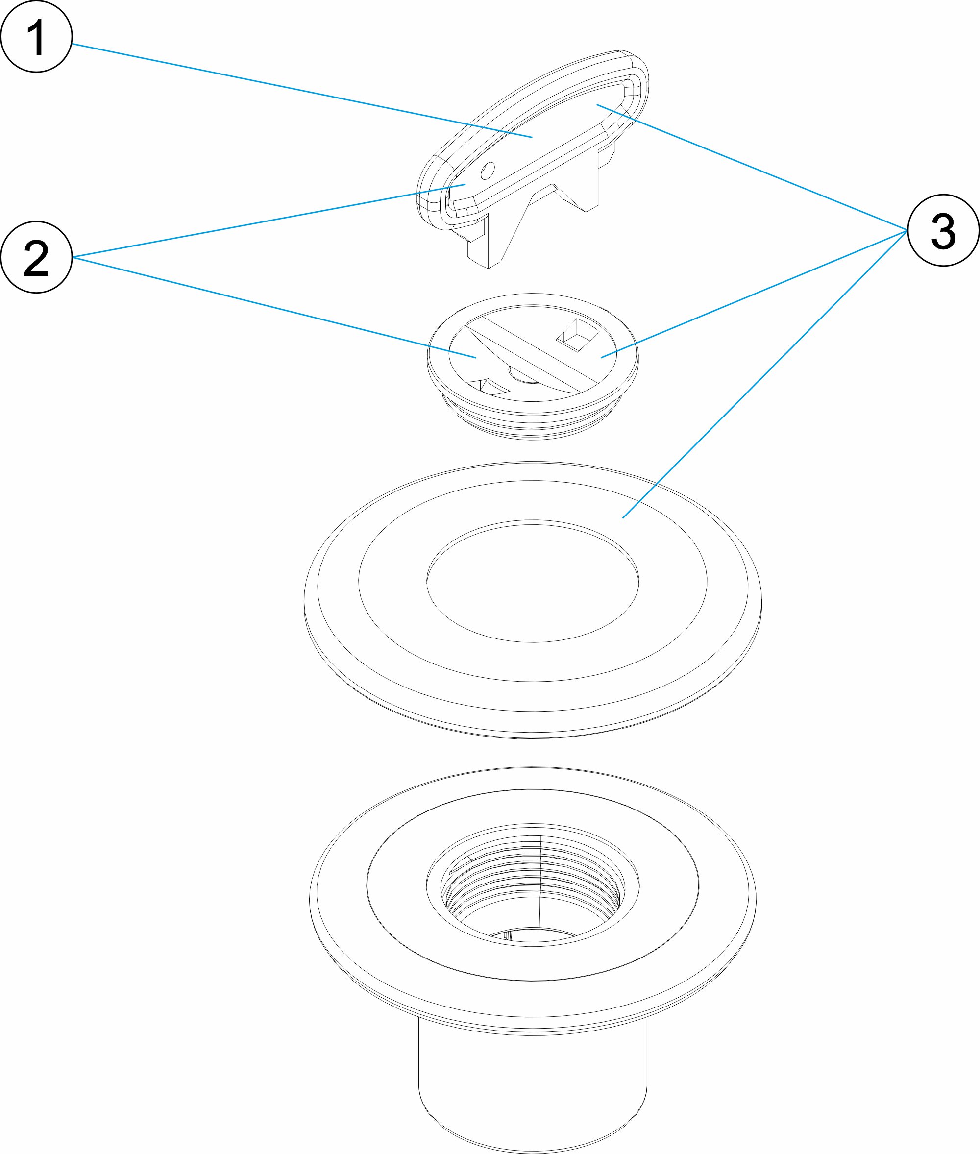 SOLVENT-SEAL  SUCTION NOZZLE CONCRETE POOL D. 63