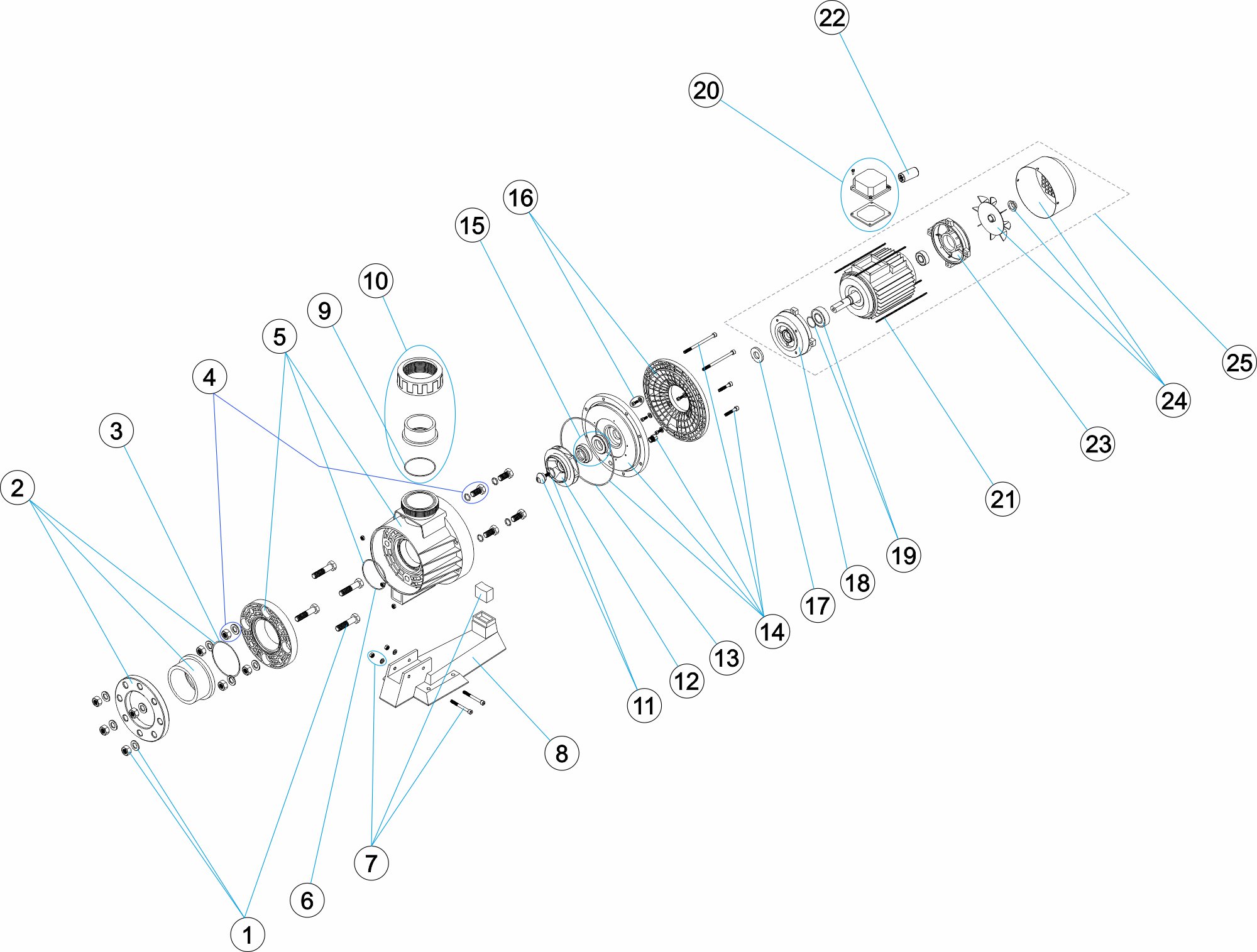 BOMBA CONTRAC. IMPUL. VERTICAL 2-2,5-3 II 2,5-3-4,5 III