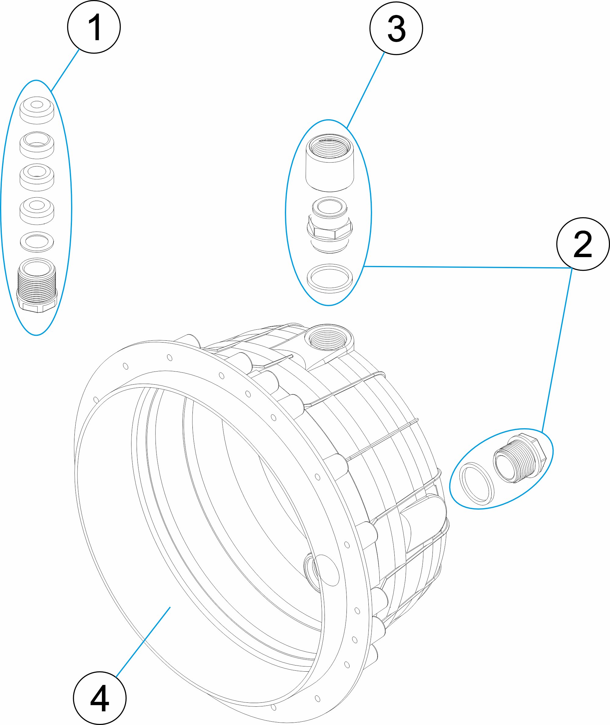 NICHO PROYECTOR PISCINA HORMIGON STANDARD Y NF