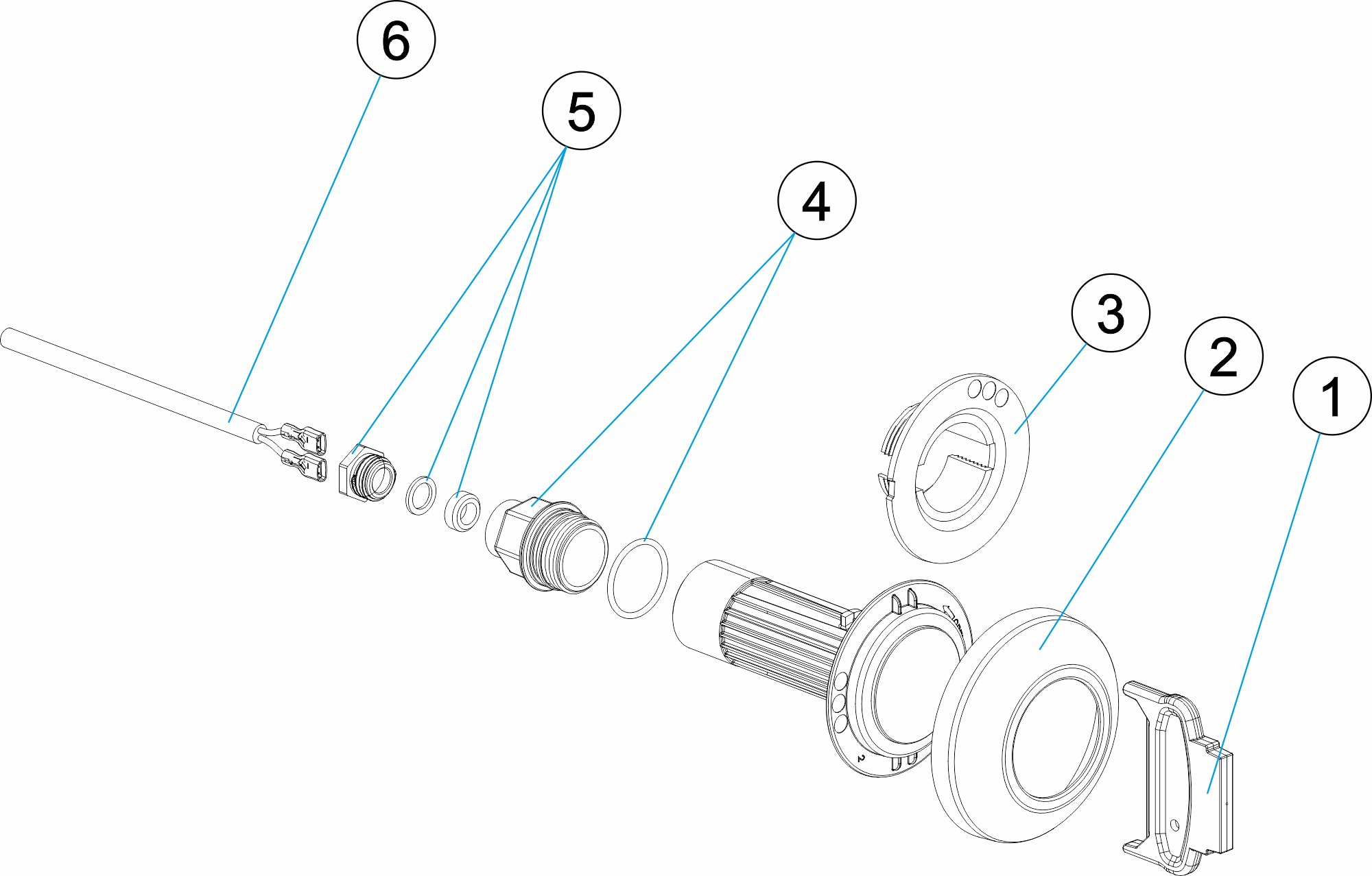 PROYECTOR LEDS V3 MIN RGB, DMX, BLANCA - ABS/INOX S/N LINER