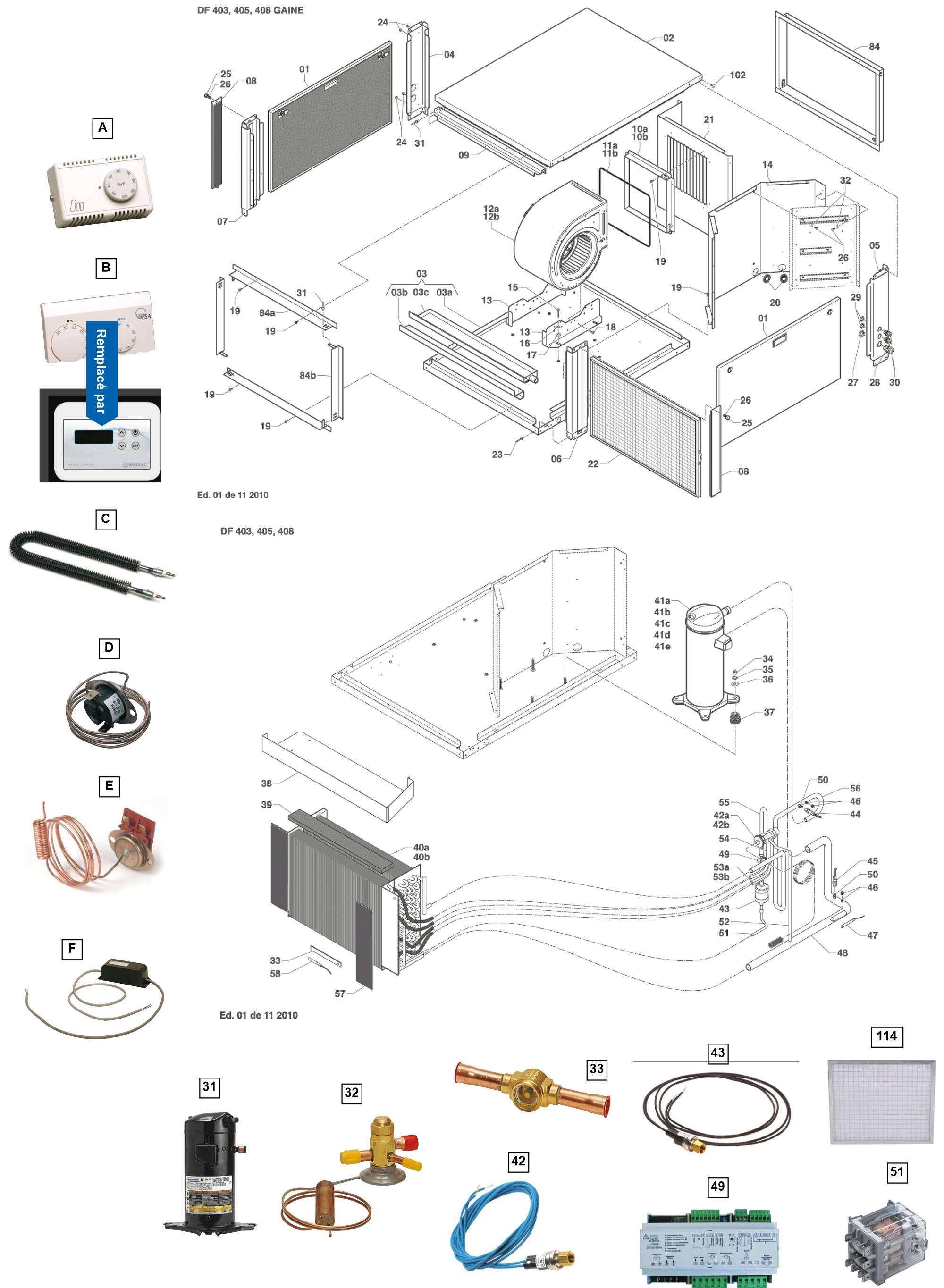 DF 5, 6, 8, 10, 12, 303, 310, 312, 403, 405, 408, 410, 412