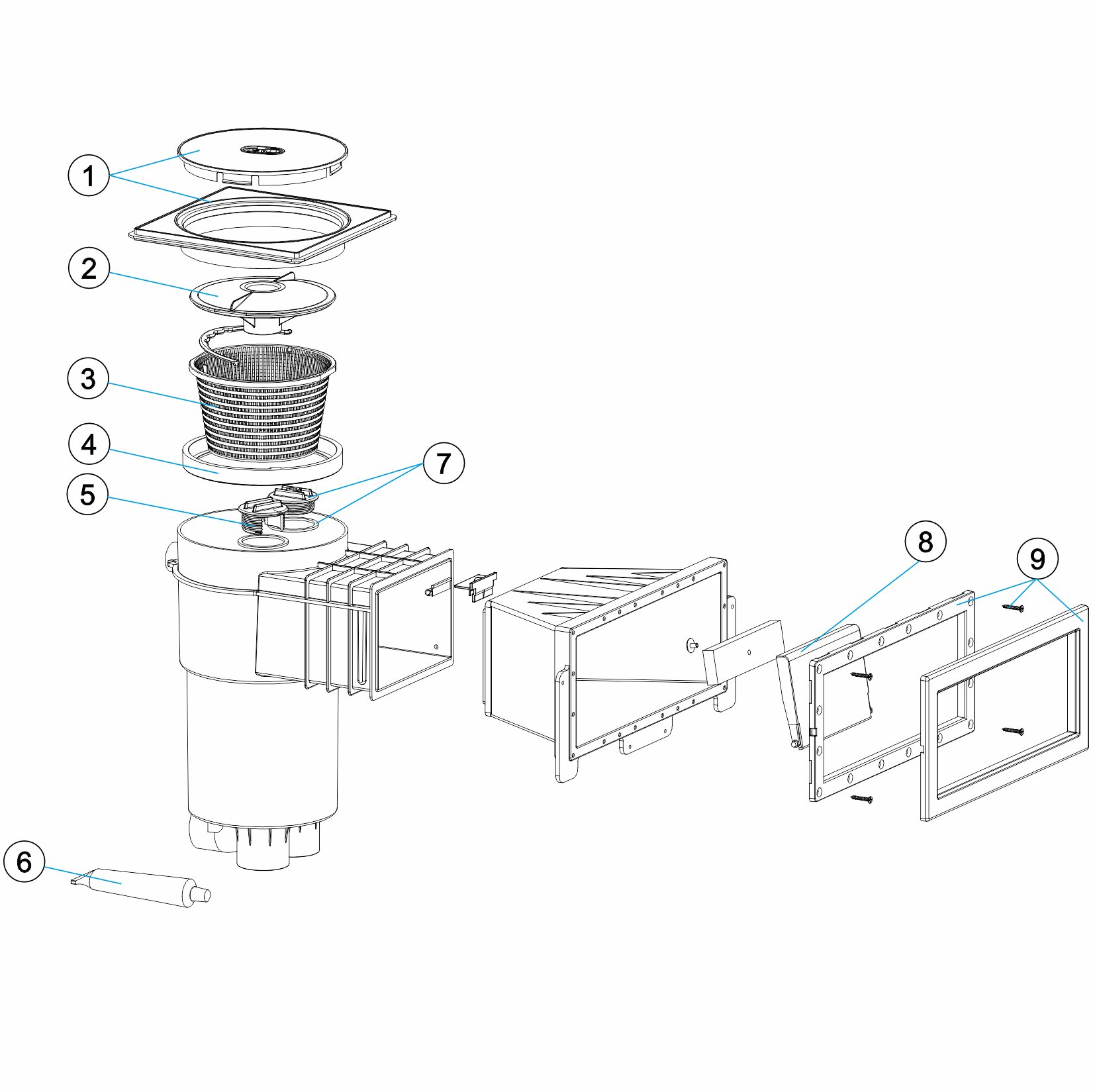 SKIMMER PISCINA HORMIGON