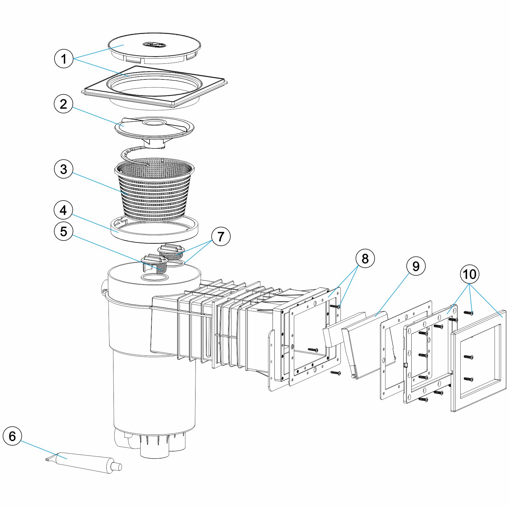 SUPER SKIMMER PISCINA LINER