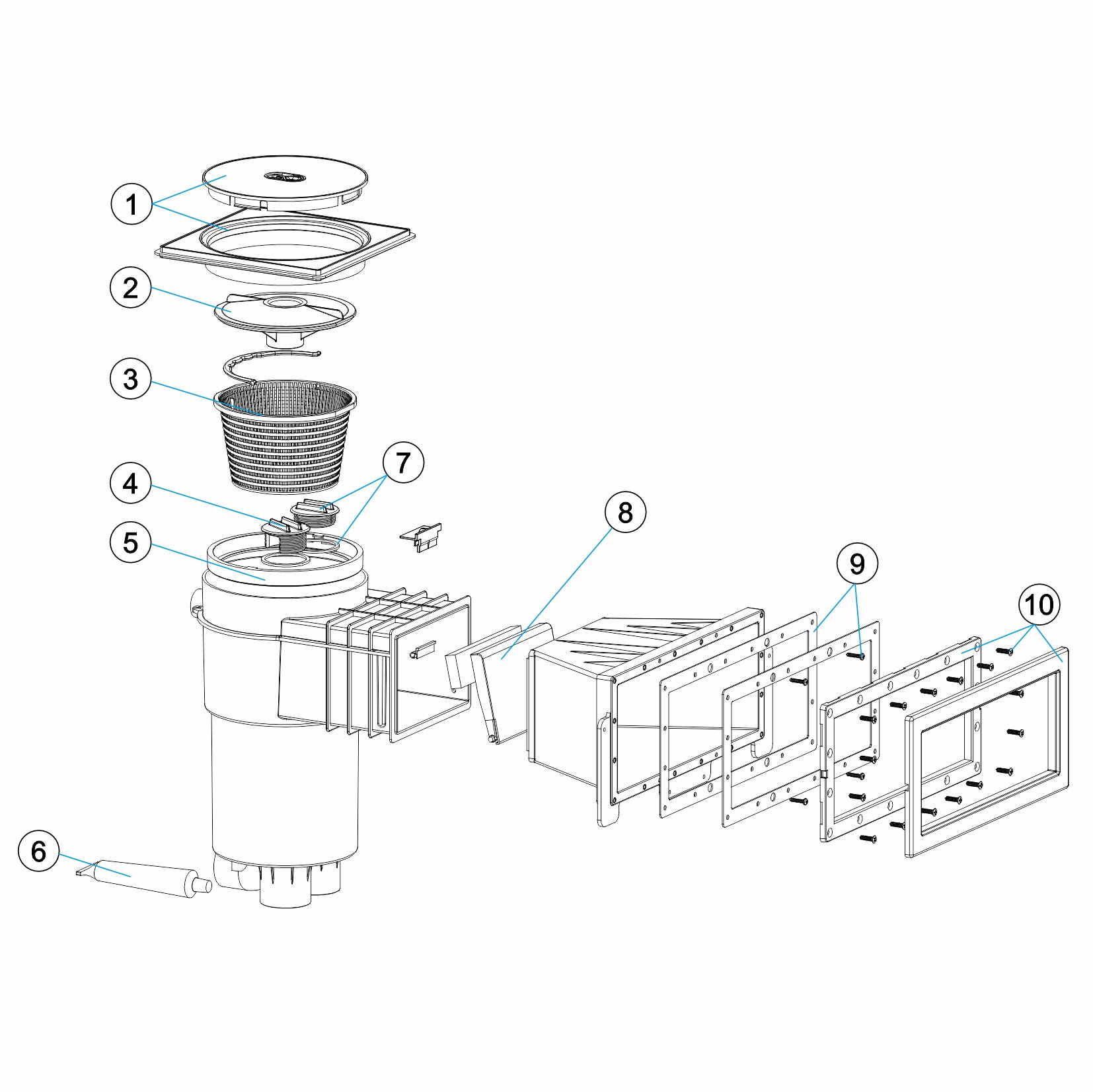 SUPER SKIMMER PISCINA LINER