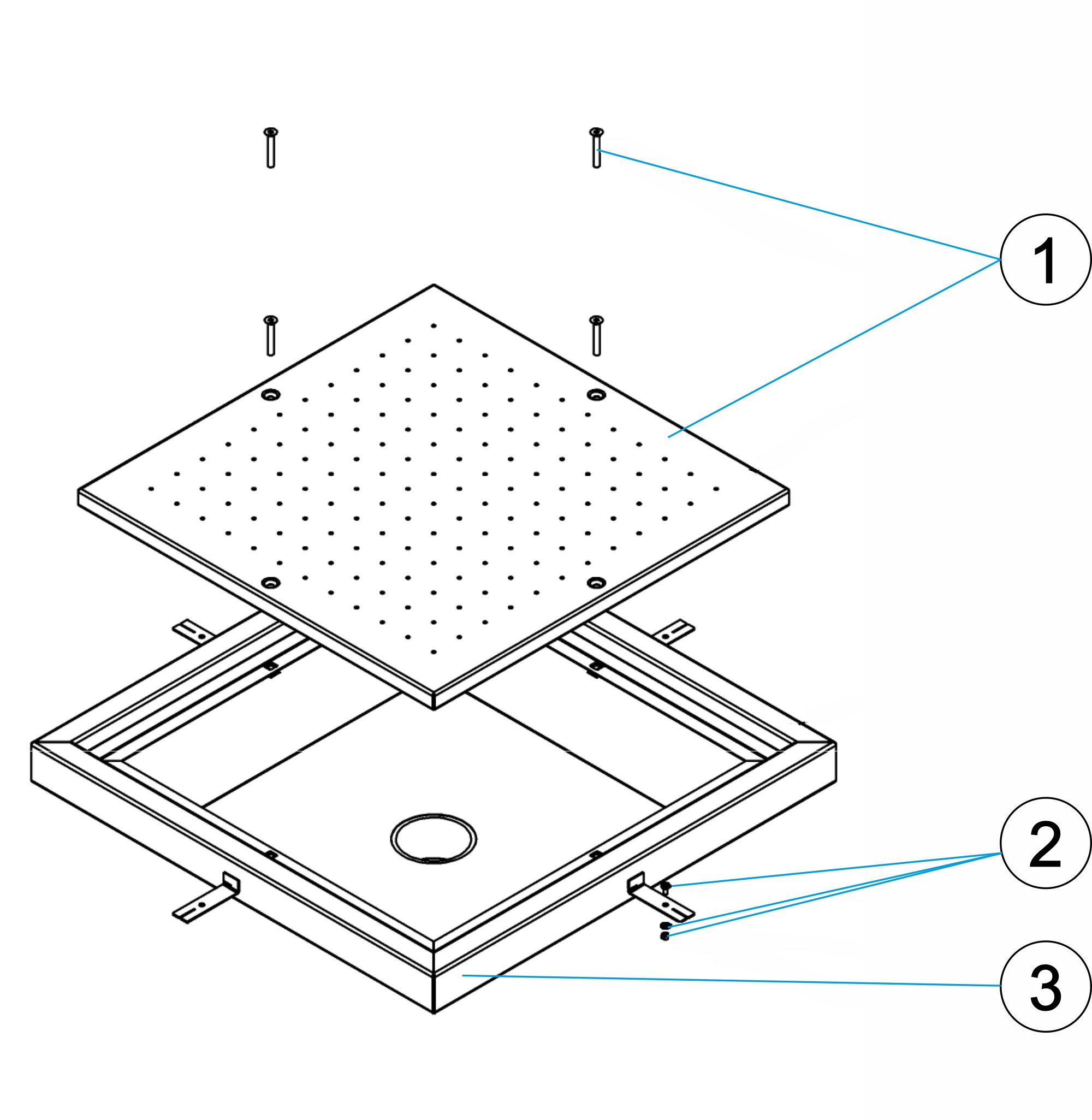 REJA HIDROMASAJE 750X750MM