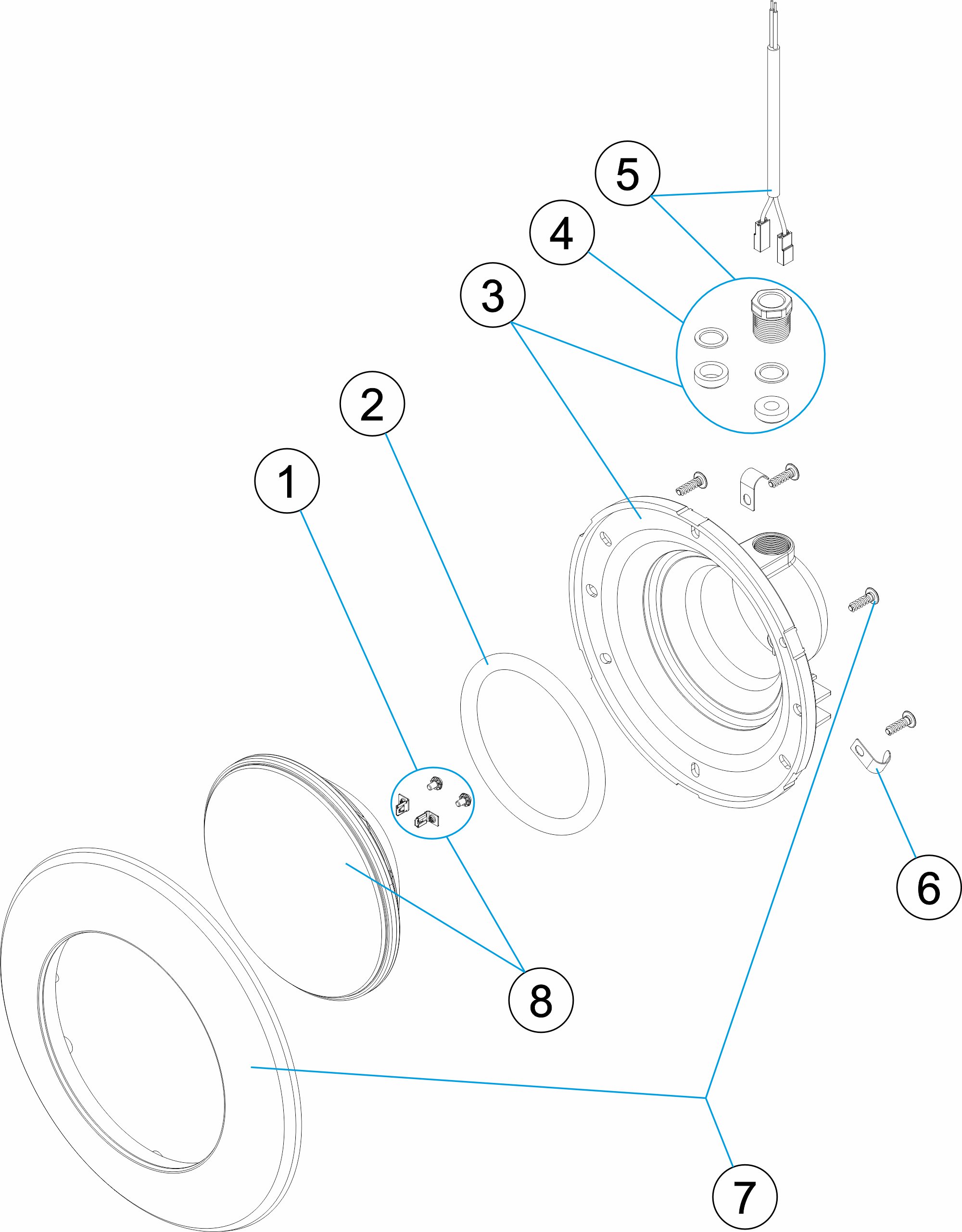 PROYECTOR LED EAS AQ. RGB 900 BLANCO