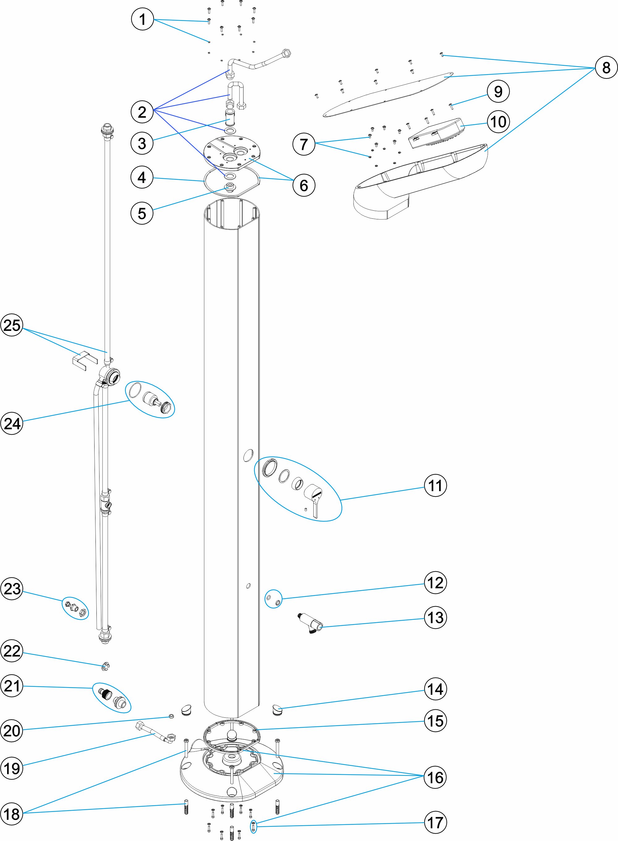 DUCHA GAVARNIE SOLAR NEGRA